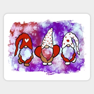 Gnomes Tie Dye Valentines Day Tie Dye Love Heart Girlfriend Magnet